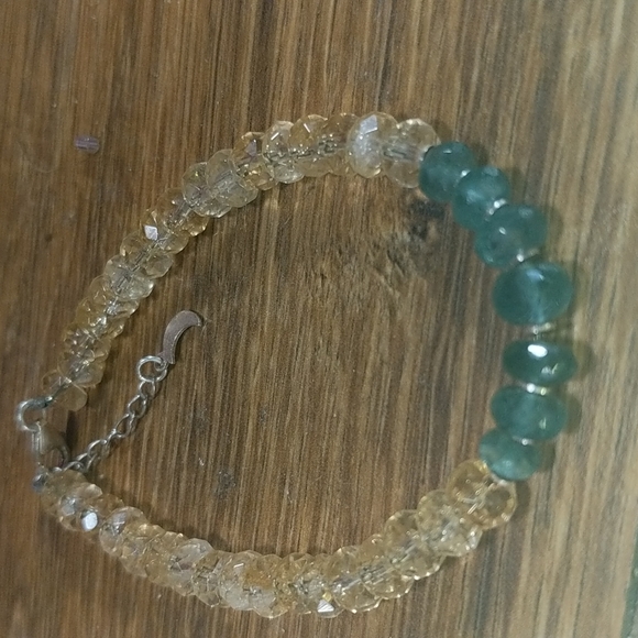 Emerald authentic/ citrine and sterling bracelet - Picture 6 of 6